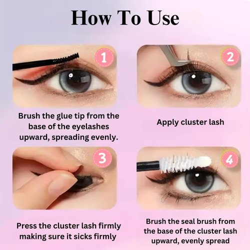 Lash Bond and Seal for Lash Clusters 2 in 1 Cluster Eyelash Bond for DIY Lash Cluster Extensions