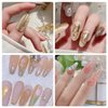 JERCLITY 1 Box 6 Strips Nail Chains for Nail Art Gold Alloy Metal Nail Art Chains Gold Nail Charms Punk Nail Studs Gold Caviar Beads Chain Jewelry Accessories for Women Nail Art