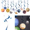 10PCS Solar System Hanging Swirl Decorations Space Party Decorations Hanging Solar System Planet Party Supplies