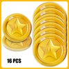 HOMEZZO 16 Coin Shaped Plates Set for Video Game Party Decorations