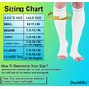Doc Miller Open Toe Compression Socks, 15-20 mmHg, Toeless Compression Socks Women and Men for Maternity, Shin Splints & Calf Recovery, 1 Pair White Knee High Small Size