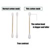 Thick Cotton Swabs,XL Size Natural Bamboo Cotton Buds 3 pack