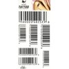 ONCEX 1 Sheet Barcodes Numbers Temporary Tattoos Waterproof Black Bar code Tattoo Designs Body Arms Legs Shoulder Back Men Women Painting Cartoon Art Stickers Water Transfer, 8X4 Inch