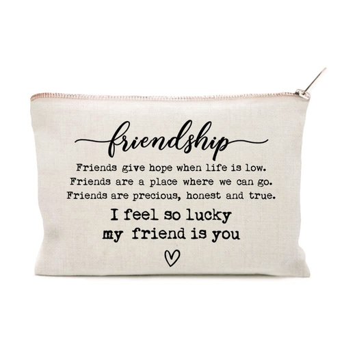 Friend Gift, Gift for Friend, Friendship Gift, Best Friend Gift, Makeup Case, Cosmetic Bag, Tote Bag, Bestie Present, Thank You Friend Gift, Christmas Gift