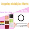 AXEN 8PCS Elastic Hair Tie for Women Girls, Cotton Bands Soft Woven Ponytail Holders for Thick Hair and Curly Hair, Double Mixed Colors 2