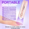 MEKK Solid Nail Glue15g with Handheld UV Nail Lamp,Super Strong Nail Glue,Soft Gel Nail Glue for Press Ons, Mini uv nail lamp for Nail Art DIY,Nail Glue Portable UV Nail Light Kit for Salon