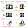Yeeeasy Baby Tissue Box Toy High Contrast Baby Toys for Newborn Black and White Montessori Toy for Babies 3 Months Sensory Tissue Box Baby Toy