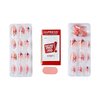 KISS LoveShackFancy x imPRESS Press-On Manicure Limited Edition, Style "Citrus Candy" Medium Almond Pink Press-On Nails, Includes Prep Pad, Mini Nail File, Cuticle Stick, & 30 Fake Nails