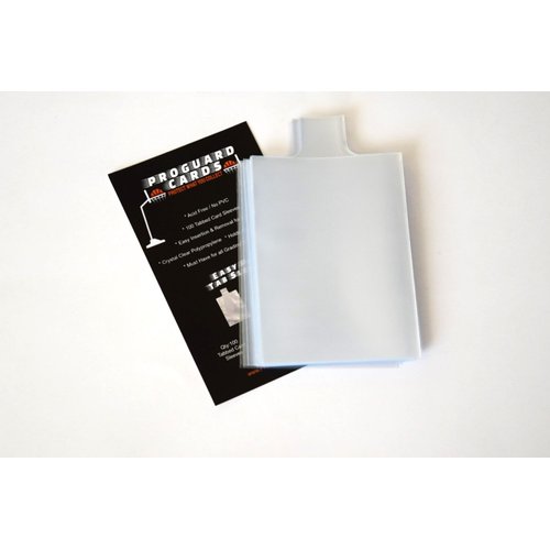 Tabbed Card Sleeves 2pks with Easy Pull Tab for Top Loaders & Semi Rigid Holders 200 Sleeves