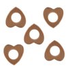Arakierst 10pcs Organic Wood Heart Teether Pure Natural Animal Shape Beech Wooden Teether Handmade Grasping Pattern DIY Pacifier Chain Pendant