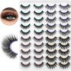 DYSILK Fluffy Lashes False Eyelashes - Lashes Mink 20 Pairs Wispy Lashes 6D 4 Styles Mixed Faux Mink Eyelashes False Lashes Mink Lashes Natural Look Cat Eye Lashes Wispy Eyelashes Pack| 11mm-20mm
