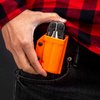 Clip & Carry Kydex Multitool Sheath for LEATHERMAN SURGE - Made in USA (Multi-tool not included) EDC Multi Tool Sheath Holder Holster Cover (Carbon Fiber Orange)