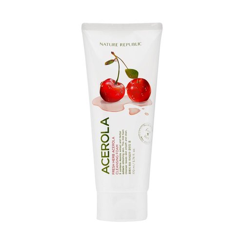 Nature Republic Fresh Herb Cleansing Foam, Acerola, 5.74 fl oz (170 ml)