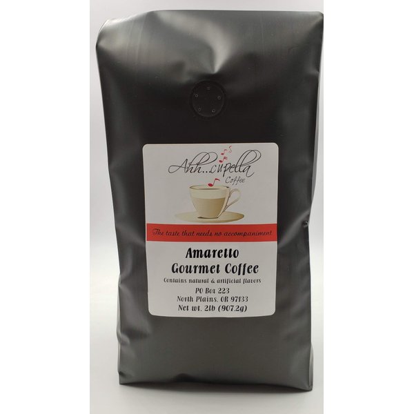 Ahh..Cupella Premium Gourmet Amaretto Flavored Whole Bean Coffee, 32oz bag