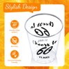 Zubebe 100 Pieces Cheers to 60 Years Shot Glasses 2 oz Disposable Cups, 60th Birthday Party Favors for Her and Him Women Men Anniversary Wedding Decorations (Black, Cheers to 60 Years)