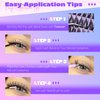 Pawotence Lash Clusters Wispy 9-16mm Individual Lashes Cluster Eyelash Extensions 192pcs Lash Extension DIY Soft Natural Eyelash Clusters with Thin Band