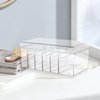 ASUNFO Lash Cart Organizers for Lash Techs Acrylic Eyelash Extension Supplies Makeup Storage Container Display Box Clear