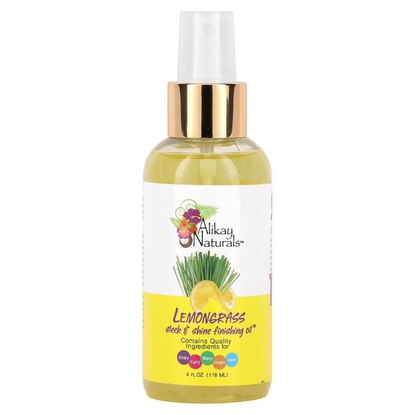 Alikay Naturals Lemongrass Sleek And Shine Finishing Oil 4 Oz