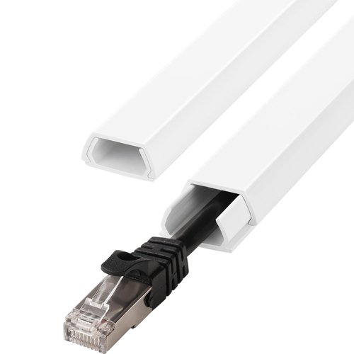 YCLYC Wall Cable Hider Kit, 116in TV Wire Hider for Wall, Paintable Cord Hider Wall, Cord Organizer Hide 1-2 Cords Wall Mounted TV, Wire Cover for Wall, Cord Concealer 7XL16.5 W0.86 H0.43in, White
