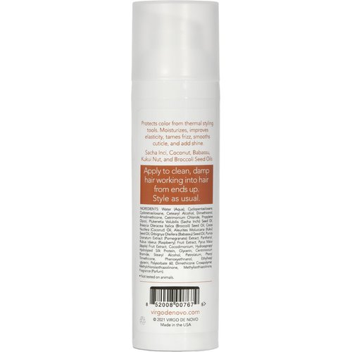 Virgo de Novo Professional Haircare Lush Intensive Moisturizing Leave In Conditioner, Restoring Softness & Smoothness, For Damaged, Dry, Color Treated Hair, Low pH Acidic Formula, Vegan