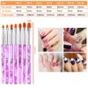 FULINJOY 7 PCS UV Gel Nail Brush, Acrylic Nail Tips Builder Brush Pen Drawing Brushes Pen Tool Set