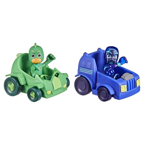 PJ Masks Gekko vs Night Ninja Battle Racers Preschool Toy, Vehicle and Action Figure Set for Kids Ages 3 and Up