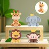 Jungle Safari Animal Cake Toppers, Wild One Animals Cake Decorations with Monkey Giraffe Lion Elephant Figurines, for Baby Shower Birthday Jungle Theme Party Supplies