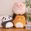 lannery Panda Plush Pillow, Panda Stuffed Animal Toy Kawaii Panda Plushies Hugging Pillow Gifts for Room Decor Birthday Valentine Day, 8 inch