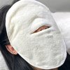 Generic Towel Mask Reusable, Face Towel Mask for Steamer, 2 PCS, Facial Mask Hot Cold Compress, Moisturizing Mask, 3 Holes and One Hole