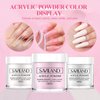 Saviland Acrylic Nail Kit: 0.5Oz Clear/White/Pink Acrylic Powder and Liquid Set with Nail Brush Nails Kit Professional Acrylic Powder Nail Kits for Beginners Nail Extension Home DIY & Nail Salon