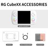 Ayhgicxt RG CubeXX Retro Handheld Game Console with 3.95-inch IPS Screen RGB Lighting 64G TF Card Linux System and 3800mAh Battery Supports 5G WiFi Bluetooth 4.2 white