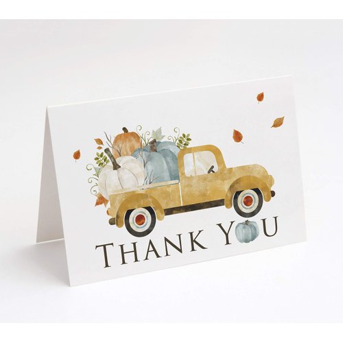 M Market On Mainstreet Pumpkin Truck Thank You Cards, Includes Envelopes, 25 Count, Made In The U.S.A.