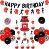 Boxing Birthday Party Decorations Wrestling Birthday Party Supplies Fight Sports Theme Birthday Supplies Boxing Birthday Banner Garland Wrestling Cake Topper Champion Balloons