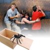 Rtudan Original Spider Scare Prank Box, Hilarious Wooden Scare Box,Handmade Fun Joke Scarebox Toy,Practical Gift Toy Spider Box Prankoy Prank for Kids Adults