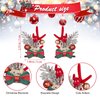 PHOGARY 6 Pairs Christmas Hair Clips, Reindeer Antlers Hair Clips, Deer Ears Barrettes Bow Decorative Hairpins Christmas Hair Accessories for Girls Women