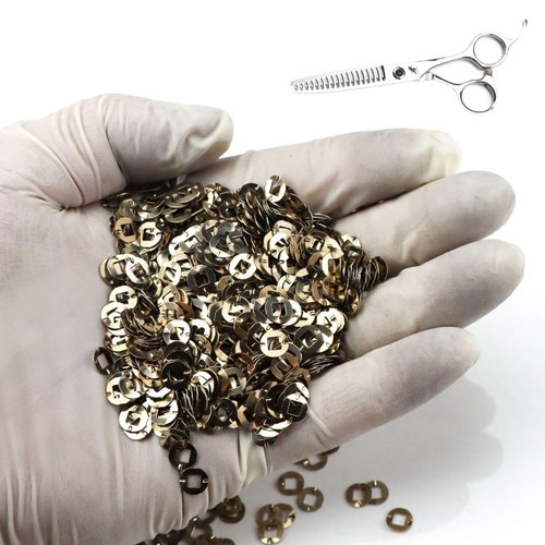 TorSor 15 Pack Hair Cutting Scissors Clicker Plate Replacement Internal Single Layer Stainless Steel Gasket Washer For Hairdressing Scissor Repair Parts Barber Thinning Shears 5 Different Sizes