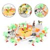 Sunny Days Entertainment Wild Animal Adventure Safari Bucket – 57 Piece Toy Play Set for Kids | Plastic Jungle Figures Playset with Storage Container