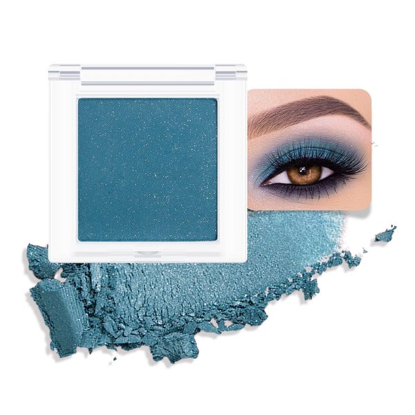 FeiCuiYun Monochrome Eyeshadow, Matte eyeshadow singles, Matte nude eyeshadow, Neutral Matte Pressed Powder Single Vegan Eyeshadow; Talc, Paraben & Cruelty Free, (Malachite Green)