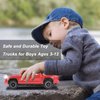 Tundra Truck Toys for 3 4 5 6 7 Year Old Boys Off-Road Pickup Toy Trucks for Boys Age 3-5 Diecast Metal Trucks with Light and Sound Pull Back Toy Cars Birthday Gift for Kids (Red)