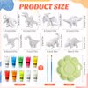 Affrolling Dinosaur Painting Set for Kids Arts DIY Paint Kits with Glow in The Dark Paint, Brush and Palette for Toddlers Boys Birthday Gifts Dino Art Crafts Projects, 8 Styles