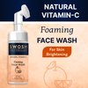 SWOSH Natural Vitamin C Foaming Face Wash For Pimple Prone & Oily Skin - No Parabens, Sulphate, Silicones & Colour (with Built-in Face Brush), 100 ml/ 3.38 fl oz