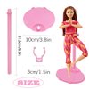 10 PCS Acrylic Doll Stands, Doll Display Stands with Adjustable Waist Clip, Transparent Doll Support Stand, Mini Doll Holder Stand for 11 to 13 Inch Dolls Action Figure Stand Doll Accessories (Pink)