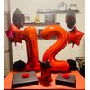 Red One Number Balloons 40 Inch First Birthday Decorations for Boy, Big Mylar Foil Helium Balloon for Super Mario Birthday Party Supplies, Roblox Birthday Decorations
