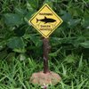 Balacoo Aquarium Funny Ornaments Shark Warning Signs Fish Tank Resin Decoration Craft Landscape DÃcor for Aquarium Fish Tank Home