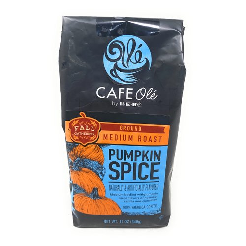 HEB Cafe Ole Ground Coffee 12oz Bag (Pack of 3) (Fall Spice)