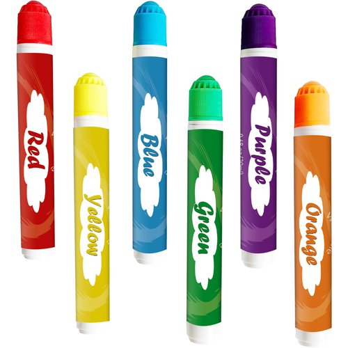 Dot Markers for Toddlers 1-3, Bingo Daubers for Art Painting Drawing Coloring, 6 Colors,Washable, Water-Based