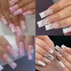 3D Flowers for Nails, 3D Flowers Nail Charms, Metal Butterfly Nail Charms with Nail Gems, Pink White Acrylic Flowers for Nail Decoration, Y2K Nail Art Accessories, Nail Decoration Kits for Women