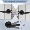 NEWBANG HARDWARE Black Door Lever for Bedroom & Bathroom Solid Privacy Door Lever with MatteBlack Finish, MD8820-DB-BK-1P
