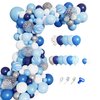 Amandir Blue Balloons Arch Garland Kit, 134Pcs Navy Royal Light Blue Balloons Confetti Latex Metallic Balloons for Blue Boys Birthday Baby Shower Wedding Winter Wonderland Party Decorations Supplies