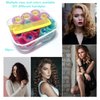MOODKEY 30PCS Plastic Hair Rollers Set, Heatless Curler Hair Rollers Hair Curlers Snap on Rollers Self Grip Rollers Hairdressing Curlers Tools for DIY Hairdressing Hair Salon (5 Size,yellow brush)